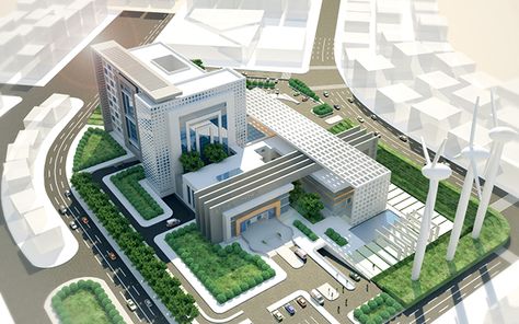 Mohamed Hamouda on Behance Hospital Design Architecture, Case Minecraft, Large Building, School Building Design, Hospital Architecture, Concept Models Architecture, Modern Architecture Building, Hospital Interior Design, Architecture Building Design