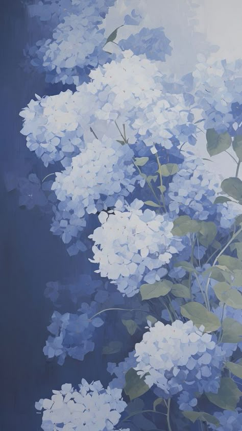 Acrylic paint of Hydrangea art hydrangea painting. | premium image by rawpixel.com / Narathorn Cute Patterns Wallpaper Blue, Blue Hydrangea Wallpaper Iphone, Painted Hydrangea Flowers, Hydrangea Aesthetic Wallpaper, Hydrangea Wallpaper Iphone, Hydrangea Mural, Blue Hydrangea Aesthetic, Lavender Wallpaper Iphone, Cute Blue Wallpapers Aesthetic