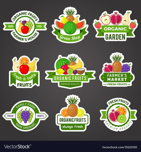 Fruit Juice Brands, Organic Food Logo, Fruit Logo Design, Juice Logo, Fruit Logo, Eco Logo, Juice Branding, Fresh Fruit Juice, Product Logo