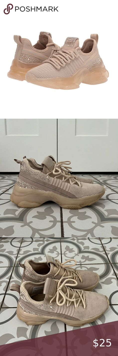 Women's Steve Madden nude shoes with gems Steve Madden Tennis Shoes, Gem Shop, Nude Shoes, Steve Madden Shoes, Tennis Shoes, All Pictures, Steve Madden, Tennis, Womens Sizes