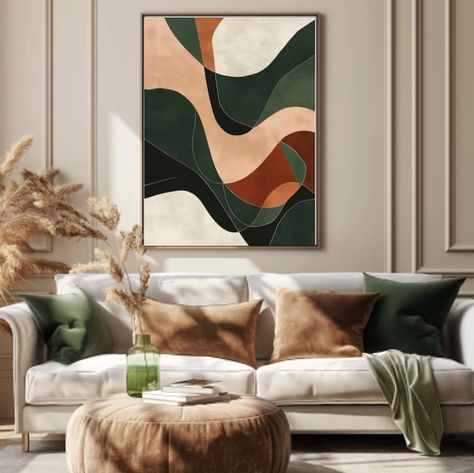 Modern Minimal Neutral Gallery Wall Art, Bedroom Wall Art, Living Room Art, Abstract Art, 16x20 Size, Premium Matte Vertical Posters - Etsy Contemporary Minimalist Living Room, Salon Art Deco, Neutral Gallery Wall, Minimalist Living Room Decor, Art Bedroom Wall, Wall Art Bedroom, Brown Living Room, Living Room Green, Gallery Wall Art