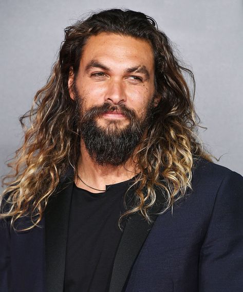 We're Bringing A Photo Of Jason Momoa To Our Next Hair Appointment+#refinery29 Jason Momoa Hair, Stylish Beards, Jason Momoa Aquaman, Lisa Bonet, Viking Hair, Beard Model, Hair Appointment, Beard Gang, Corte De Cabelo Masculino