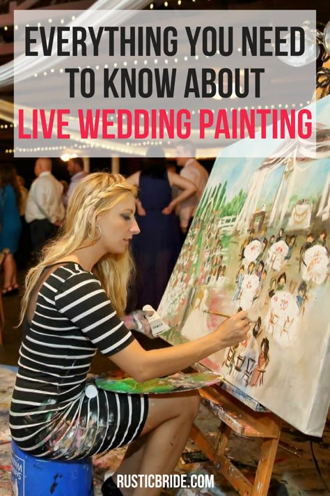 Live Painting At Event, Live Wedding Painting Ceremony, Love Wedding Painting, Live Event Painting, Wedding Painter Live, Wedding Artist Painting, Live Artist At Wedding, Wedding Painting Ideas On Canvas, Live Painter Wedding