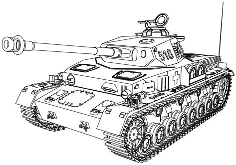 Pin by Richard Windle on colouring picture in 2020 | Tank drawing ...