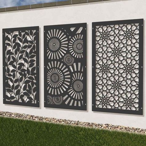 Outdoor Screen Panels, Jali Designs, Courtyard Gate, Corten Steel Garden, Outdoor Wall Panels, Ideas Terraza, Porte In Ferro, Decorative Screen Panels, Garden Screens