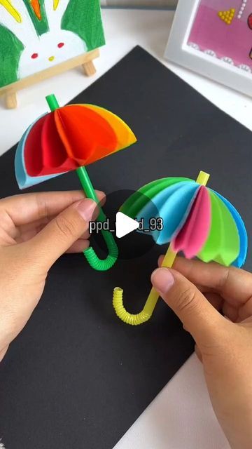 Pihu on Instagram: "Paper craft ideas, umbrella making, paper umbrella, craft ideas," Umbrella Craft, Easy Art For Kids, Small Umbrella, Hand Crafts For Kids, Handmade Paper Crafts, Diy Crafts Paper Flowers, Origami Crafts Diy, Diy Crafts For Kids Easy, Paper Crafts Diy Tutorials