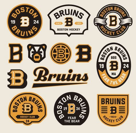 Boston Hockey, Sport Logo Design, Team Logo Design, Nhl Teams, Sports Logo Design, Baseball Design, Sports Logos, Affinity Designer, Badge Logo