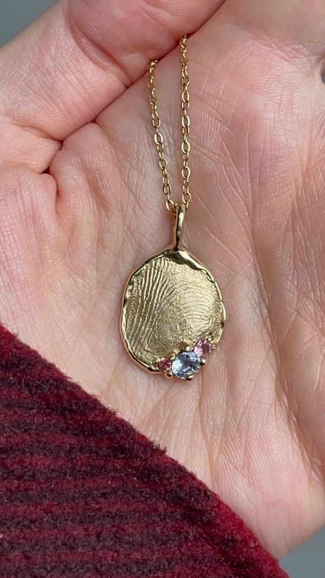 Fingerprint Jewellery + Sentimental, One of a Kind Keepsakes (@kirstylief) • Instagram photos and videos Sentimental Necklace, Sentimental Jewelry, Gold Keepsake Pendant Jewelry, Dainty Keepsake Pendant Jewelry, Unique Jewelry For Anniversary, Necklaces Gold, Anniversary Gift, Finger Print Necklace, Fingerprint Jewellery