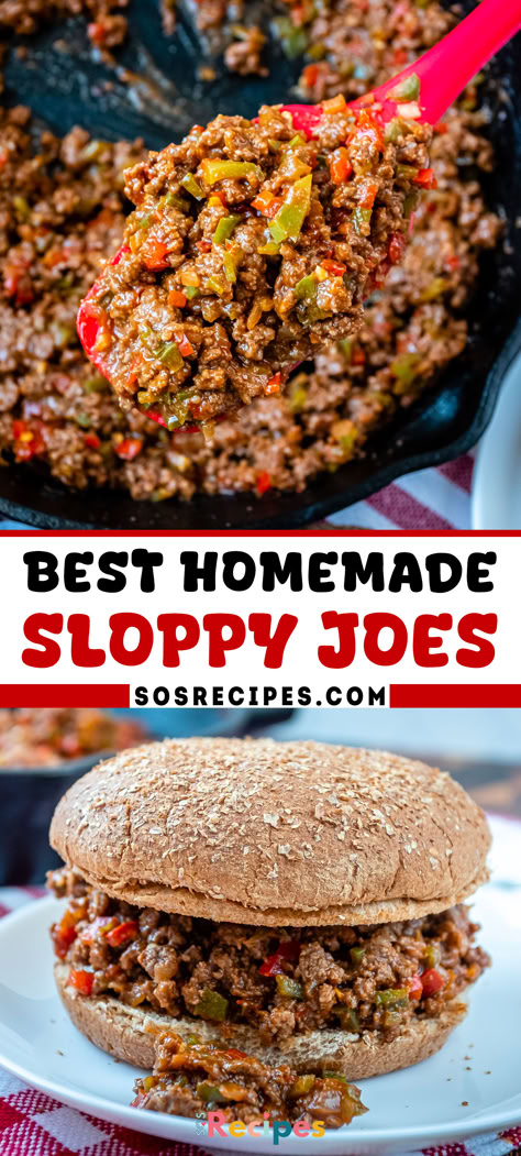 Homemade Sloppy Joes have a special place in my heart. The first time I tried them was at one of my best friend’s houses. Her mom had the best Sloppy Joe recipe ever. My mom didn’t consider them a “healthy” dinner option. Don’t ask me why, but she had something against Sloppy Joes. My friend’s mom was aware of how much I loved them so every time I came for dinner, she would make them for me. Homemade Sloppy Joes Recipe, Homemade Sloppy Joe Sauce, Sloppy Joe Recipe Easy, Homemade Sloppy Joe Recipe, Sloppy Joe Recipe, Sloppy Joes Easy, Sloppy Joe Sauce, Homemade Sloppy Joes, Joe Recipe