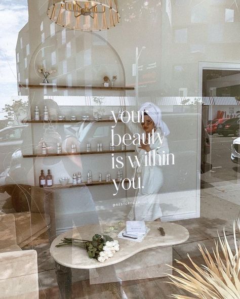 Nail Spa Salon Interior Design, Salon Interior Design Aesthetic, Aesthetic Spa Interior Design, Modern Spa Decor Ideas, Med Spa Signage, Boho Salon And Spa, Modern Spa Interior Design, Modern Med Spa Design, Los Angeles Aesthetic Instagram