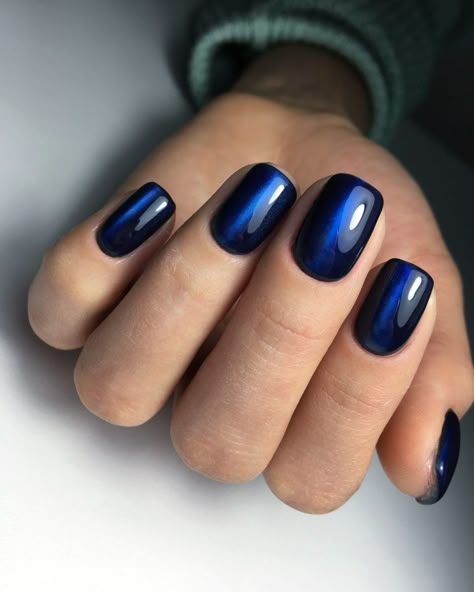 Navy Blue Fall Nails, Fall Blue Nails, Fall Dip Nails, Fall Dip, Popular Nail Colors, Blue Gel Nails, Navy Nails, Navy Blue Nails, Halloween Acrylic Nails