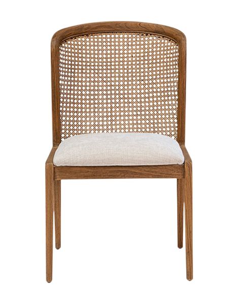 Century Furniture Company, Cane Dining Chairs, Crypton Fabric, Swedish Furniture, Cane Dining Chair, Teak Frame, Studio Mcgee, Upholstered Fabric, Wooden Dining Tables