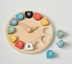 Learn To Tell Time, Woodwork Ideas, Kids Wood, Wooden Clock, Musical Toys, The Blocks, Monogrammed Items, Montessori Toys, Wood Toys