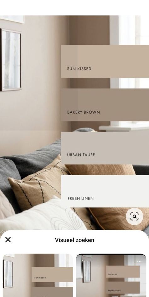 1030 Warm neutral paint colors swatches, including “Sun Kissed,” “Bakery Brown,” “Urban Taupe,” and “Fresh Linen,” on cozy decor. | Sky Rye Design Light Taupe Walls, Neutral Living Room Paint Color, Bakery Brown, Urban Taupe, Neutral Living Room Paint, Taupe Living Room, Beige Wall Colors, Taupe Paint Colors, Warm Neutral Paint Colors