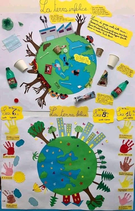 Earth Day Crafts For Preschoolers, Earth Day Decorations, Science Crafts For Kids, Earth Activities, Earth Day Projects, Hanging Craft Ideas, Kindergarden Activities, Science Crafts, Earth Day Crafts