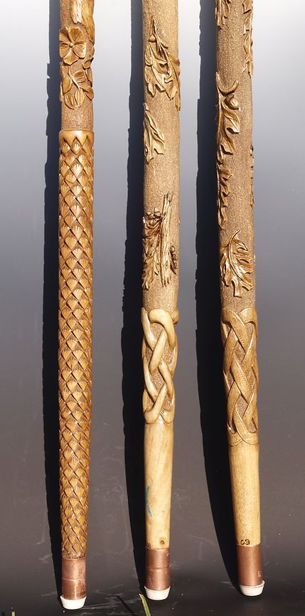 Canes And Walking Sticks | United States | JgS Heirloom Carvings Wood Carved Walking Sticks, Carved Canes Walking Sticks, Wood Carving Walking Sticks, Carving Walking Sticks Ideas, Walking Stick Carving Patterns, Wood Burn Patterns, Cool Canes Walking Sticks, Carved Walking Sticks Ideas, Wood Walking Sticks