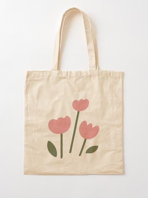 Cute Fabric Painting Ideas, Simple Tote Bag Design Paint, Diy Tote Bags Painting, How To Paint Tote Bags, Cute Bag Designs, Desain Tote Bag Simple, Canvas Bag Painting Ideas Easy, Simple Tote Bag Painting, Tote Bag Design Painting