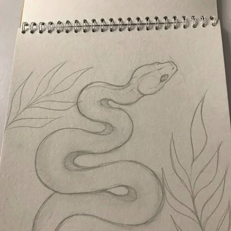 Snake On Tree Drawing, Snake Sketch Pencil, Snake Easy Drawing, Drawing Ideas Snake, Snake Drawing Sketches, Sketch Snake, Snake Sketch, Snake Painting, Snake Drawing