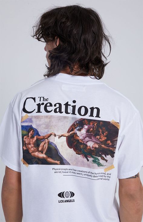 Creation Oversized T-Shirt Cropped Oversized Tshirt, Minimal Shirt Design, Pacsun Mens, Aesthetic Fits, Oversized Graphic Tee, Graphic Tee Design, Tshirt Outfits, Vintage Streetwear, Oversized T Shirt