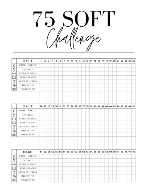 65 Soft Challenge, 75 Day Challenge Tracker, 75 Soft Vs 75 Hard, 75 Soft Challenge Workout Plan, 75 Hard Vs 75 Soft Challenge, 30 Day Soft Challenge, 70 Day Soft Challenge, 75 Challenge Tracker, 75soft Challenge