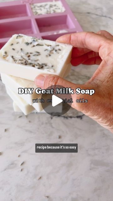 Kelowna Giuliano 🌿 Essential Oil Education on Instagram: "Full recipe HERE💜⬇️   SAVE THIS ✔️ so you can try it!   🫶🏼🫧DIY Goat Milk Soap🫧🫶🏼  This soap is incredibly nourishing to the skin and the oils can be customized to whatever you like.   • 2 lb melt and pour goat milk  soap base (Amazon)   • ½ cup powdered goat milk  • 2 Tbsp organic raw honey  • 1 Tbsp sweet almond oil (I used Young Living’s V-6 Vegetable Oil Complex)   • 60 drops essential oils - I used Young Living Peppermint & Eucalyptus, (other options… Frankincense, Sandalwood, Northern Lights Black Spruce, Tangerine, Lavender, Patchouli, Valor, Peace & Calming - alone or in some combo)  • Silicon soap molds (Amazon has tons of options)   ✨ Instructions:  • Chop soap base into cubes and melt using a double boiler.   • Whi Pour And Melt Soap Recipes, How To Make Goats Milk Soap, Herbal Soap Recipes, Goat Milk Soap Recipe Homemade, Organic Soap Recipe, Diy Goat Milk Soap, Melt And Pour Soap Recipes, Goat Milk Soap Base, Northern Lights Black Spruce