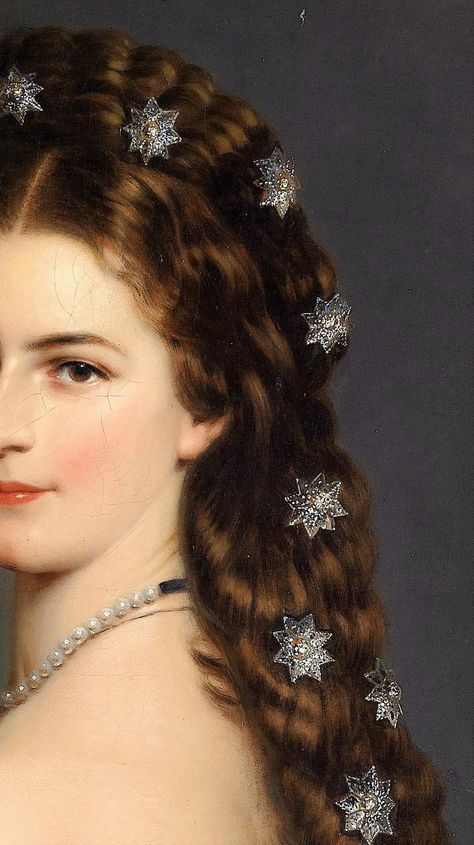 Empress Of Austria, Elizabeth Of Austria, Empress Sissi, Franz Xaver Winterhalter, Empress Elisabeth Of Austria, Elisabeth Of Austria, Empress Elisabeth, Ancient Beauty, Diamond Star