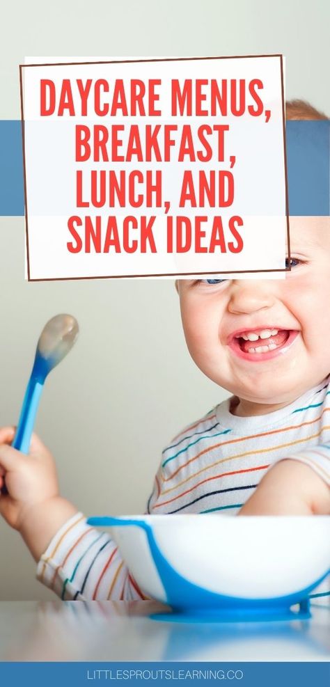 It's essential to provide balanced and nutritious meals for children in daycare. We are responsible for such a high percentage of their meals. Serving kids quality meals is a huge part of running a home daycare. Here's a week's worth of daycare menus, breakfast, lunch, and snack. Daycare Food Prep, Childcare Lunch Ideas, Meals For Preschoolers, Preschool Meal Plan, Daycare Food Program Meals, Day Care Lunches, Lunch Ideas For Daycare Kids, Breakfast For Daycare, Cacfp Breakfast Ideas