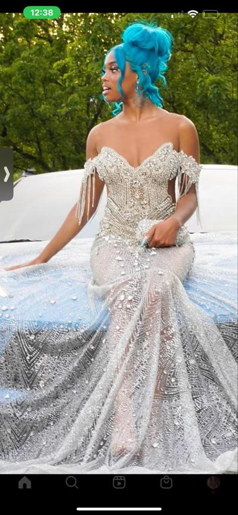 Prom Dress Add Ons, Corset Dress For Prom, Prom Diamond Dress, Diamonds And Pearls Prom Dress, Icy Prom Dress, All Diamond Prom Dress, Pearls Prom Dress, Silver Diamond Prom Dress, Prom Dress With Veil