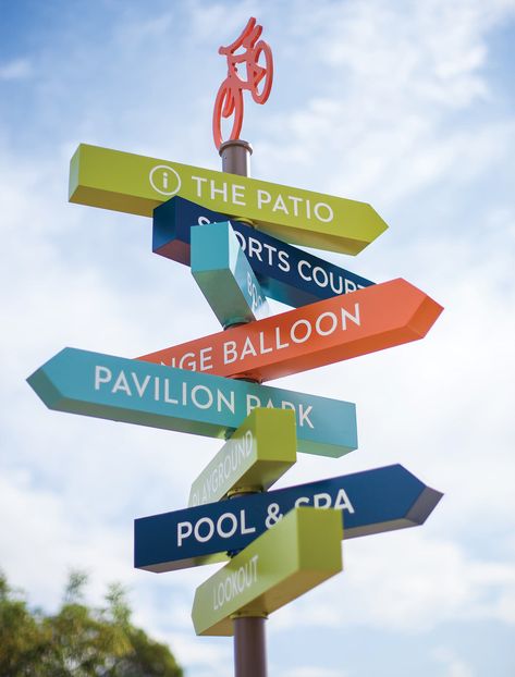 Theme Park Signage, Rsm Design, Pylon Signage, School Signage, Experiential Marketing Events, Streetscape Design, Park Signage, Wayfinding Signage Design, Signage And Wayfinding