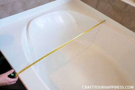 If you have a tub or garden tub but are not a "bathtub" kinda person this project might be for you! Cover it with this beautiful wood cover. It can be removed if you use your tub now and then or you can use the tub for storage and keep it in place. Makes a nice sitting place too while your in the bathroom! We did it on a garden tub but it would be even easier or a regular one. Below is a quick summary as there are quite a few more steps than would fit on this post. SEE ALL PHOTOS AND… Painted Shower Tile, Shower Curtain With Valance, Bathtub Liners, Bathtub Cover, Wood Bathtub, Diy Bathtub, Diy Studio, Tub Cover, Toilet Paper Dispenser