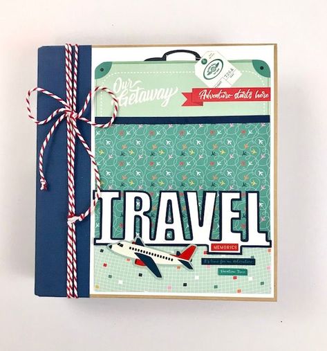 Travel Memories DIY Scrapbook Album Kit Scrapbook Album Cover, Memory Diy, Travel Book Diy, Small Photo Albums, Diy Mini Album, Travel Scrapbook Pages, Scrapbook Mini Albums, Mini Scrapbook Album, Diy Scrapbook Album