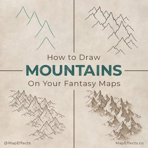 Fantasy City Map Drawing, Fantasy Map Drawing Ideas, Map Sketch, Fantasy Map Making, Map Maker, Mountain Drawing, Drawn Map, Fantasy World Map, Weather Patterns