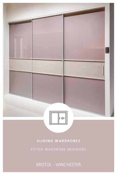 Sliding Door Wardrobe Aesthetic, Mica Sheet Design For Wardrobe, 3 Slider Wardrobe Design, Cupboard Colours Wardrobes, Sliding Wardrobes Designs, Pink Sliding Wardrobe, Sliding Wardrobe Color Ideas Bedroom, Sliding Wardrobes For Bedrooms, Sliding Cupboard Design Wardrobe