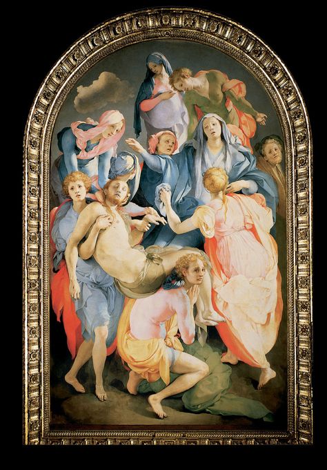 Pontormo, ENTOMBMENT, Altarpiece in Capponi Chapel, church of Santa Felicíta, Florence.1525-28. Oil and tempera on wood panel, 10'3''x6'4. Dagobert Duck, Bridget Riley, Giorgio Vasari, Pierre Bonnard, Victor Vasarely, Jeff Koons, Alexander Calder, Jesus Painting, Viria