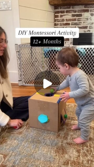 Melissa | Happy Hands-On Learning | M.A.Ed on Instagram: "DIY Montessori Activity for Babies 12+ months🔴Hide and Seek Object Permanence Box #montessori #activitiesforbaby #diy #12monthsold #newmom" Montessori Activities 10 Months, 1 To 2 Year Baby Activities, 16month Old Activities, Object Permanence Activities Infants, Montessori Toys 6-12 Months, Montessori Activities 9-12 Months, 12 Months Activities, Montessori 9-12 Months, Diy Object Permanence Box Montessori