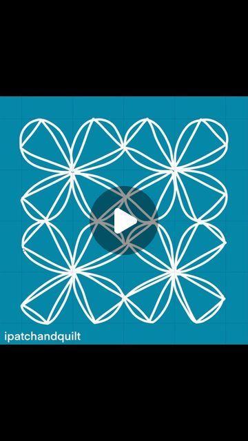 Esther Frenzel 🧵Quilt Teacher on Instagram: "How dense is too dense?

Do you use grid designs as small filler design or do you use it on the whole quilt? This Clem design would work really well for both! 

🎥 Video description: 
A solid teal square with a white text saying ‘ipatchandquilt’ in the left bottom corner. The square has been subdivided into smaller squares that function as a grid.  A white line appear in the upper left quadrant. The line moves form reference points on the grid to form the flower in two passes. Each flower is finished when you add the second pass. 

#FreeMotionQuilting
#FMQ 
#ipatchandquiltFMQ
#ipatchandquilt
#QuiltingTutorial 
#LongarmQuilting
#MachineQuilting
#EdgeToEdgeQuilting" Fmq Designs For Squares, Form Reference, Freemotion Quilting, Machine Quilting Designs, Quilt Designs, White Line, Grid Design, Quilting Tutorials, The Square