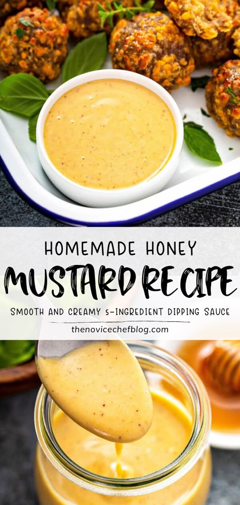 Honey Mustard Recipe, Honey Mustard Sauce Recipe, Vegetarian Empanadas, Creamy Honey Mustard, Mustard Recipes, Honey Mustard Recipes, Creamy Honey, Honey Mustard Dipping Sauce, Homemade Honey Mustard