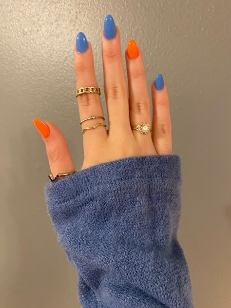 Two Color Nails, Dots Nails, Dipped Nails, Orange Nails, Minimalist Nails, Funky Nails, Dream Nails, Cute Acrylic Nails, Nail Inspiration