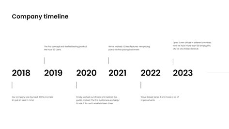 Milestone & Timeline Slide Templates - slidddo Timeline Magazine Layout, Horizontal Timeline Design, Company History Timeline Design, Timeline Design Website, Timeline Slide Design, Timeline Website Design, Timeline Design Ideas, Timeline Web Design, Timeline Website