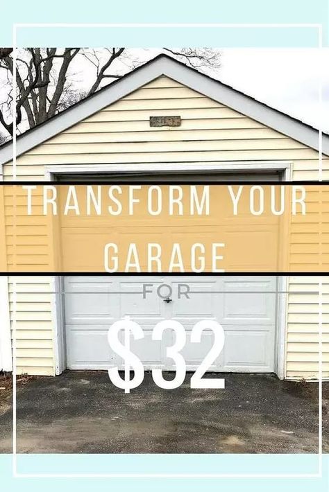 Dramatically transform your garage door—in just 2 hours and on a budget. garage | diy garage | diy home decor | garage door | makoever | garage makeover Door Makeover Diy, Garage Diy, Garage Door Makeover, Diy Garage Door, Faux Window, Garage Door Repair, Garage Makeover, Family Garden, Door Repair