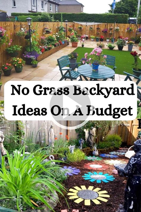 ✓✓Transform your backyard without grass on a budget with these creative ideas. Explore budget-friendly landscaping options to make the most of your outdoor space. No Grass Backyard Ideas, Grass Backyard Ideas, Grass Backyard, No Grass Backyard, Front Garden Landscape, Cheap Backyard, Grasses Landscaping, Seashell Painting, Diy Bracelets Tutorials