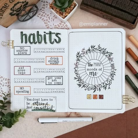 diy habit tracker bullet journal Diy Habit Tracker, Bullet Journal Habits, Bullet Journal Habit Tracker, 2024 Bullet Journal, Journal Habit Tracker, April Bullet Journal, March Bullet Journal, February Bullet Journal, Journal Ideas Templates