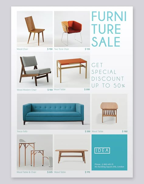 10 Best Modern Furniture Flyer Templates • PSD design Furniture Leaflet, Furniture Flyer Design, Furniture Poster Design, Furniture Sale Poster, Ikea Sale, Furniture Poster, Furniture Promo, Furniture Magazine, Furniture Promotion