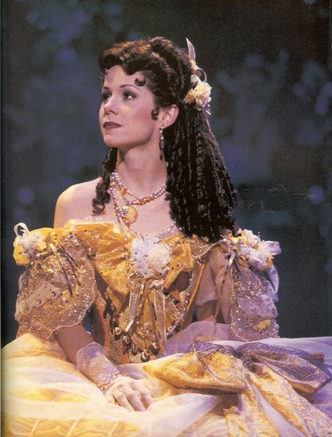 Susan Egan from the 1994 Broadway performance of Beauty and the Beast. Disney Broadway, Life Aspirations, Susan Egan, Dream Roles, Beauty And The Beast Costume, Beast Costume, Broadway Costumes, Belle Beauty And The Beast, Belle Beauty