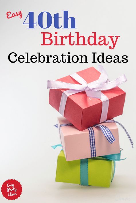 40th Birthday Celebration Ideas for a great party, including decorations, cakes, and info about real parties. | Easy Party Ideas and Games #40thbirthday #birthday #partyideas #easypartyideas 40th Birthday Celebration Ideas, 40th Birthday Party Games, 40th Birthday Party Ideas, 40th Birthday Ideas, 40th Birthday Games, Birthday Celebration Ideas, Easy Party Ideas, Adult Birthday Party Games, Birthday Party Decorations For Adults