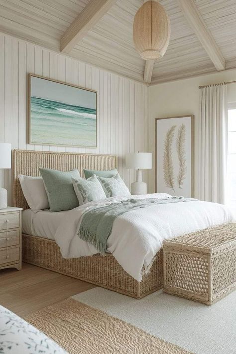 Bedroom Ideas Australia, Coastal House Bedroom, Warm Coastal Bedroom, Costal Bedroom Idea, Modern Beach Bedroom, Salt Aesthetic, California Coastal Bedroom, Driftwood Bedroom, Bedroom Coastal Style