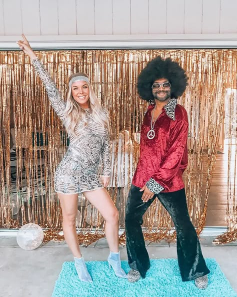 a l l i  g r o s s on Instagram: “getting groovy, baby 🕺🏼✨ ••••••••••••••••••••••••••••••••• a night at #studio54 celebrating @the.style.playlist 🎂🎈” Soul Train Party Outfit, Disco Dress Up, Motown Theme Party Outfit Women, Retro Night Outfit, Studio54 Outfit, Disco Style Outfits, 70 Disco Party Outfit Women, Disco Fever Outfit, 80s Night Outfit