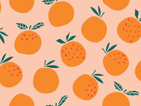 Oranges pattern by Taty Vovchek Illustration Oranges Desktop Wallpaper, Oranges Design, Orange Computer Wallpaper, Oranges Pattern, Fruit Desktop Wallpaper, Orange Desktop Wallpaper, Pattern Desktop Wallpaper, Orange Desktop Wallpaper Aesthetic, Desktop Wallpaper Illustration