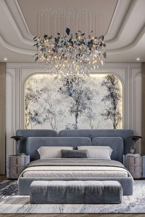 Neo Classical Bedroom, Classical Bedroom, Beautiful Bed Designs, Classic Bedroom Design, Bedroom Interior Design Luxury, Modern Luxury Bedroom, Luxury Bedroom Design, Bedroom False Ceiling Design, Ceiling Design Bedroom