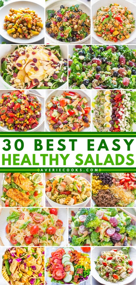 Easy Healthy Salads, Best Healthy Dinner Recipes, Salad Recipes Healthy Easy, Healthy Recipes Clean, Fresh Salad Recipes, Healthy Food Recipes Clean Eating, Best Salad Recipes, Salad Recipes For Dinner, Summer Salad Recipes